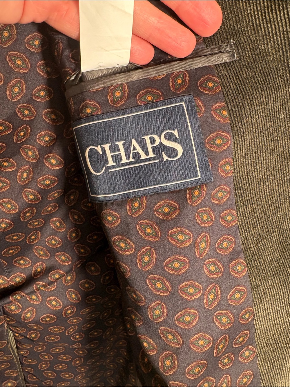 Chaps Dark Olive Corduroy Sport Coat Size 46R - Picture 5 of 10